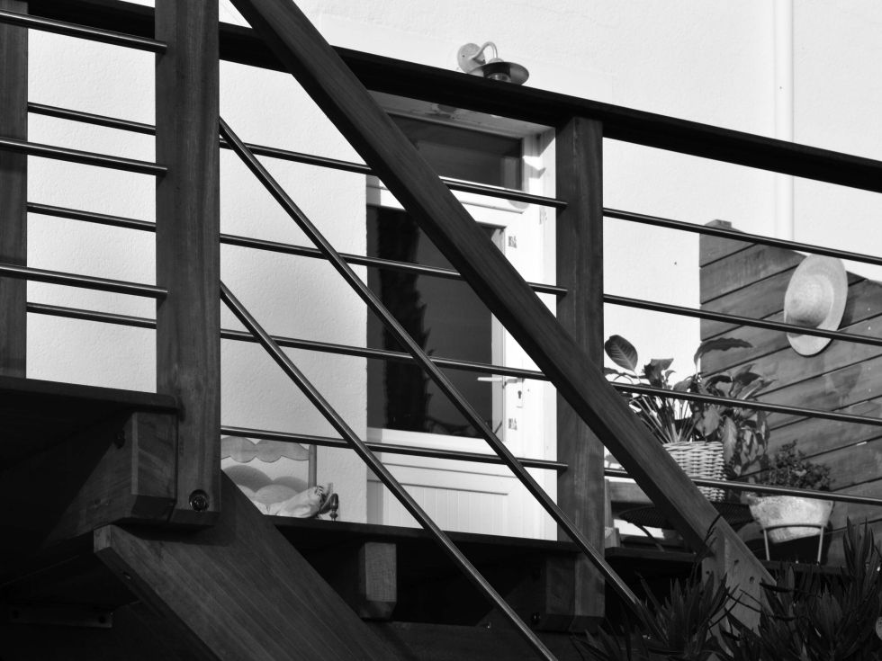 Terrasse sur poteaux iroko ipe inox 5