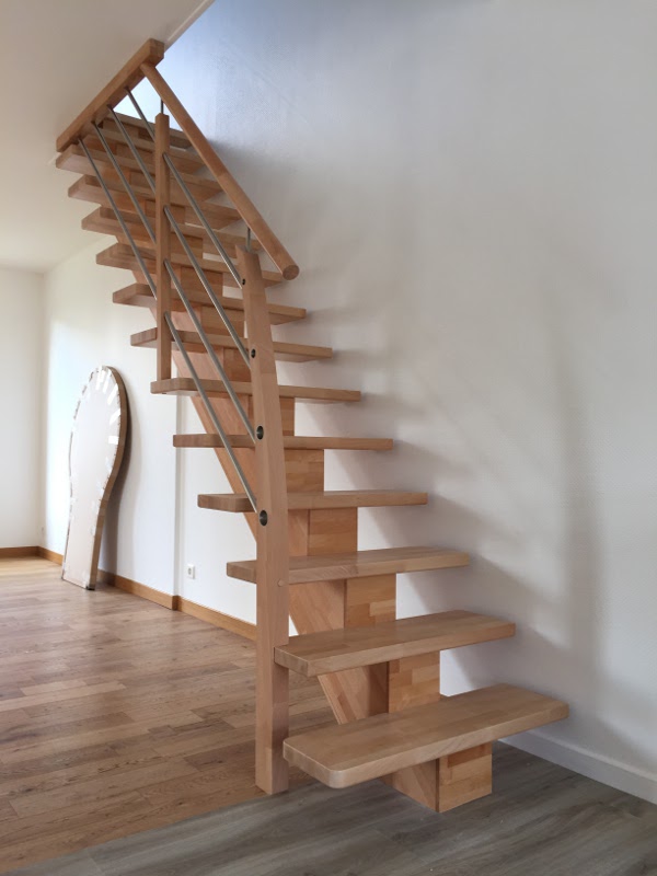 Escalier à cremaillère centrale